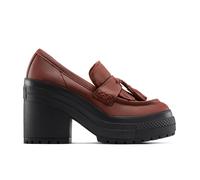 Converse Chuck 70 De Luxe Heel Loafer Platform Leather Low-Top Shoe For Women In Brown, Size 6
