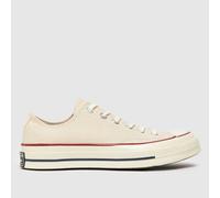 Converse Women's Chuck 70 Ox Trainers in Beige & Red, Fabric, Size: 3.5 UK 3.5
