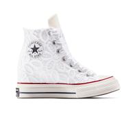 Converse Chuck 70 Wedge Platform Romantic Lace High-Top Shoe Canvas For Women In White, Size 6 White 6