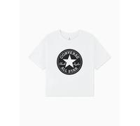 Converse Chuck Patch Boxy T-Shirt Polyester For Kids In White, Size 5