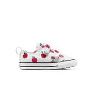 Converse Chuck Taylor All Star Allover Apples Easy On Low-Top Shoe Canvas For Kids In White, Size 5 White 5