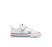 Converse Infant Unisex Easy-On Velcro Canvas Ox Trainers - White, White/Red/Blue, Size 2 White/Red/Blue