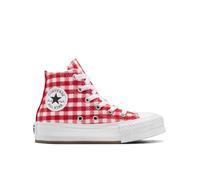 Converse Chuck Taylor All Star Eva Lift Checkered Platform High-Top Shoe Canvas For Kids In White, Size 11 White 11