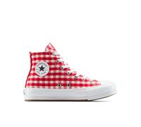 Converse Chuck Taylor All Star Eva Lift Platform Checkered High-Top Shoe Canvas For Kids In White, Size 5.5 White 5.5