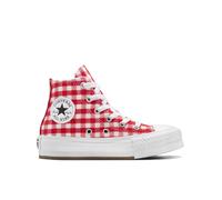 Converse Chuck Taylor All Star Eva Lift Platform Checkered High-Top Shoe Canvas For Kids In White, Size 12 White 12