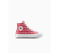 Converse Chuck Taylor All Star Eva Lift Platform Checkered High-Top Shoe Canvas For Kids In White, Size 4