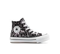 Converse Chuck Taylor All Star Eva Lift Platform Flocked Leopard Print High-Top Shoe Velvet For Kids In Violet, Size 11.5 VIOLET 11.5