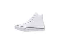 Converse All Star EVA Lift Hi Youth Trainers in White, Logo Detail, Leather, Size: 5 UK 5