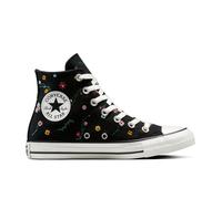Converse Chuck Taylor All Star Floral Embroidery High-Top Shoe Canvas For Women In Black, Size 12 Black 12