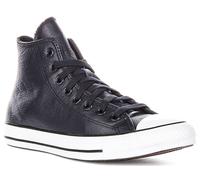 Converse Chuck Taylor All Star Leather High Womens Trainers In Black UK 3 - 12