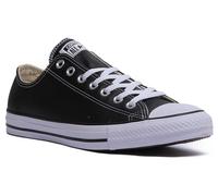 Converse Chuck Taylor All Star Leather Ox Unisex Trainer In Black UK 3 - 12