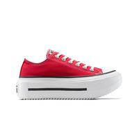Converse Womens Chuck Taylor All Star Lift Double Stack Platform Low Top - Red, Red, Size 8, Women Red