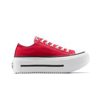 Converse Womens Chuck Taylor All Star Lift Double Stack Platform Low Top - Red, Red, Size 7, Women Red