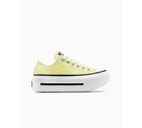 Converse Chuck Taylor All Star Lift Double Stack Platform Canvas Low-Top Shoe In Yellow, Size 9.5