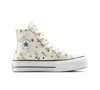 Converse Chuck Taylor All Star Lift Platform Floral Embroidery High-Top Shoe Canvas For Women In Brown, Size 5 Brown 5