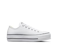 Converse Chuck Taylor All Star Lift Platform Leather Low-Top Shoe For Women In White, Size 10.5 White 10.5