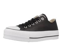 Converse Chuck Taylor All Star Lift Platform Leather Trainers 6 Black