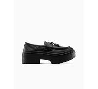 Converse Chuck Taylor All Star Lugged Heel Loafer Platform Leather Low-Top Shoe For Women In Black, Size 6