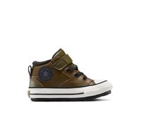 Converse Chuck Taylor All Star Malden Street Boot Easy-On Mid Shoe Leather For Kids In Green, Size 4 Green 4