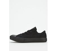 Converse Chuck Taylor All Star Mono Canvas Ox Core Childrens Trainers - Black, Black/Black, Size 2 Black/Black