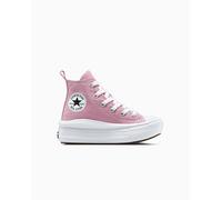 Converse Chuck Taylor All Star Move Platform High-Top Shoe Canvas For Kids In Pink, Size 2.5