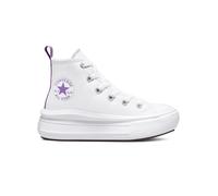 Converse Chuck Taylor All Star Move Platform High-Top Shoe Canvas For Kids In White, Size 1 White 1