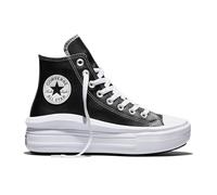 Converse Chuck Taylor All Star Move Platform Leather High-Top Shoe For Women In Black, Size 9.5 Black 9.5