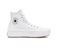 Converse Chuck Taylor All Star Move Leather, White, Size 7, Women White
