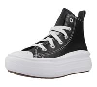 CONVERSE Chuck Taylor All Star Move Platform Leather Sneaker, 6 UK Black/Black/White