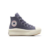 Converse Chuck Taylor All Star Move Platform Suede High-Top Shoe For Kids In Violet, Size 10.5