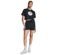 Converse Chuck Taylor All Star Patch Cropped T-Shirt Polyester For Women In Black, Size XXL Black XXL