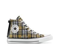 Converse Chuck Taylor All Star Plaid High-Top Shoe Canvas For Women In Black, Size 8 Black 8