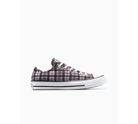 Converse Chuck Taylor All Star Plaid Low-Top Shoe Canvas For Women In Black, Size 8.5