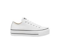 Converse All Star Low Platform White Black Leather - 5.5 UK