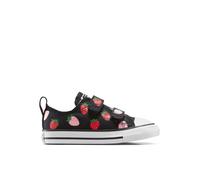 Converse Chuck Taylor All Star Strawberries Easy-On Low-Top Shoe Canvas For Kids In Black, Size 2 Black 2