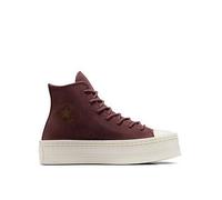Converse Chuck Taylor All Star Suede Modern Lift Trainers, Dark Red, Size 4, Women Dark Red
