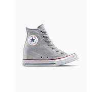 Converse Chuck Taylor All Star Wedge Platform Distressed High-Top Shoe Canvas For Women In White, Size 8.5