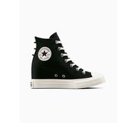 Converse Chuck Taylor All Star Wedge Platform Spikes High-Top Shoe Canvas For Women In Black, Size 8