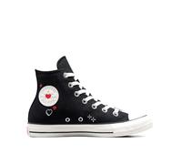 Converse A09116C Chuck Taylor Y2K Silicone Heart Hi Top Black Womens UK 3 - 8
