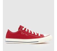 Converse Chucks In Love All Star Ox Trainers in Red UK 4 (EU 36½)