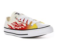 Converse CT All Star Size 6UK Unisex Yellow Red Flames Low Top Canvas A09889C