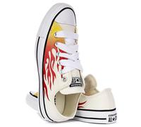 Converse CT All Star Size 7UK Women's Yellow Red Flames Low Top Canvas A09889C