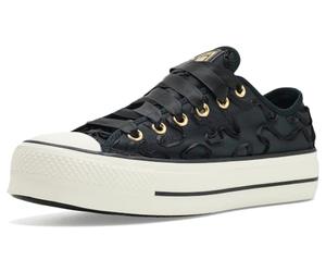 Converse CTAS Lift Ox Black Metallic Light Gold 36