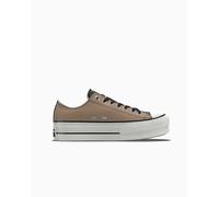 Converse Custom Chuck Taylor All Star Lift Platform Leather By You Low-Top Shoe In Brown Brown One Size
