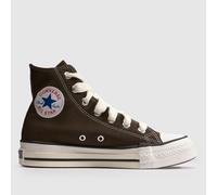 Converse Dark Brown Chuck Taylor Throwback Hi Youth Trainers UK 5 (EU 38)