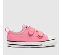 Converse Girls All Star Ox 2v Trainers in Pink, Fabric, Size: 5 UK 5 (EU 21)