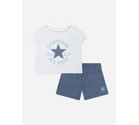 Converse Girls Boxy T-Shirt and Shorts Set in Blue - Blue - 6 - 7 Yrs