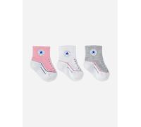 Converse Infant Toddler Socks 3 Pack (Pink(NC0172-AB5)/White/Grey, 12-24 Months)