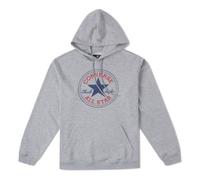 Converse Go-To All Star Patch Standard-Fit Fleece Pullover Hoodie Asia Sizing 'Grey' 10025469-A03 L