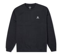 Converse Go-To Embroidered Star Chevron Brushed Back Fleece Crew Sweatshirt Asia Sizing 'Black' 10024510-A01 XS